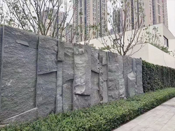蘑菇石文化背景墙